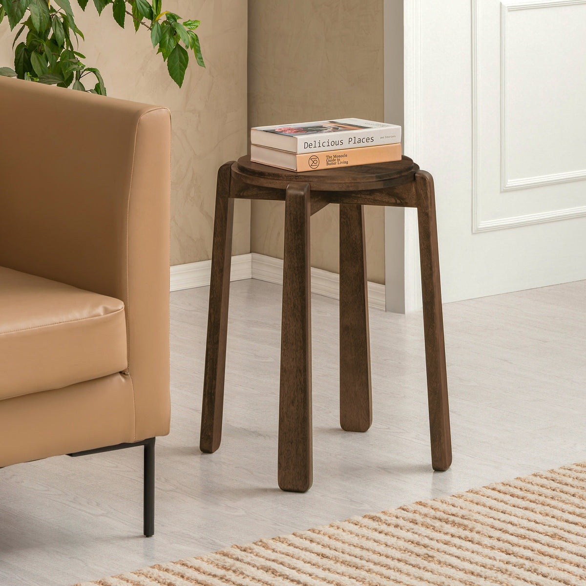 Iggy Solid Wood End Table - Hazel Brown