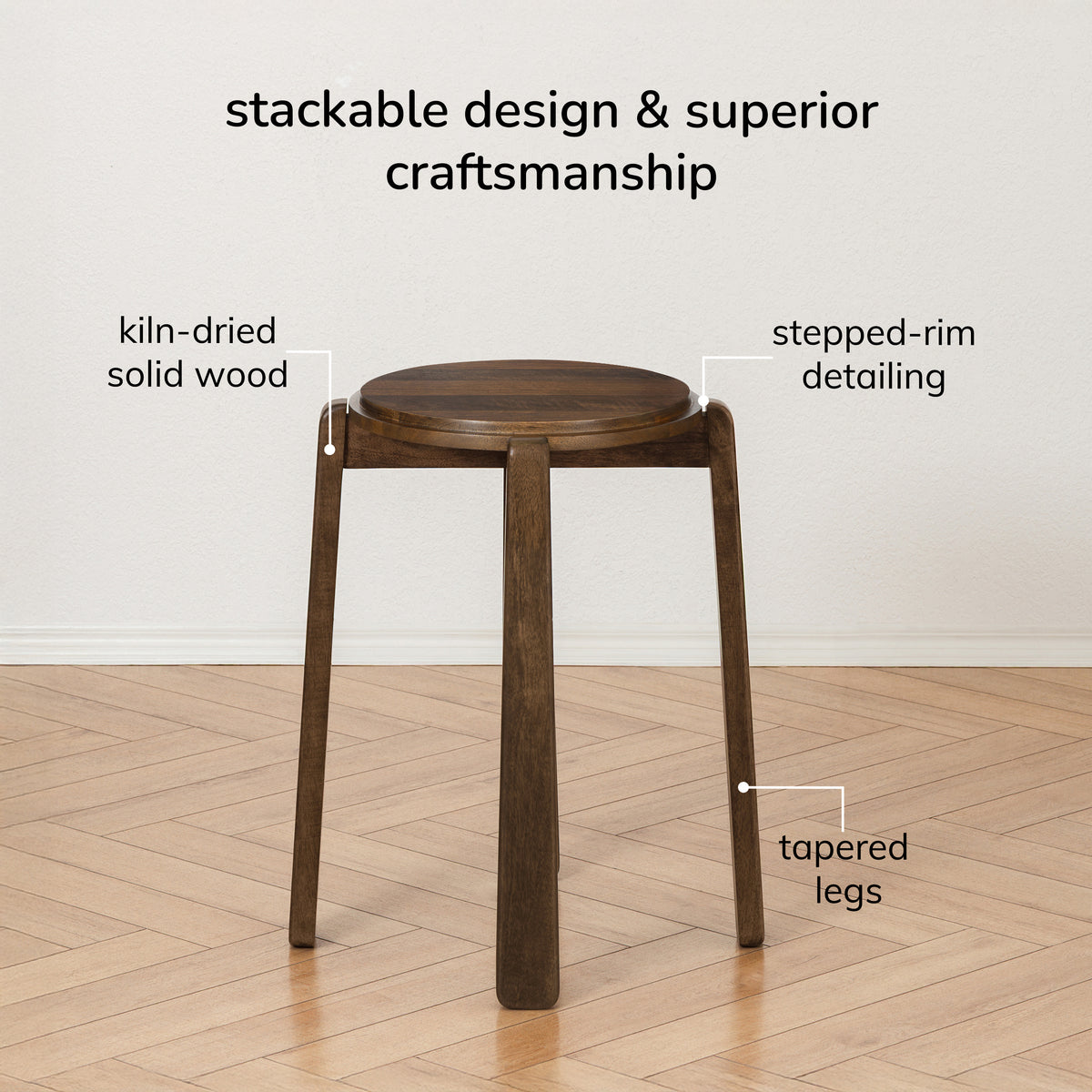 Iggy Solid Wood End Table - Hazel Brown