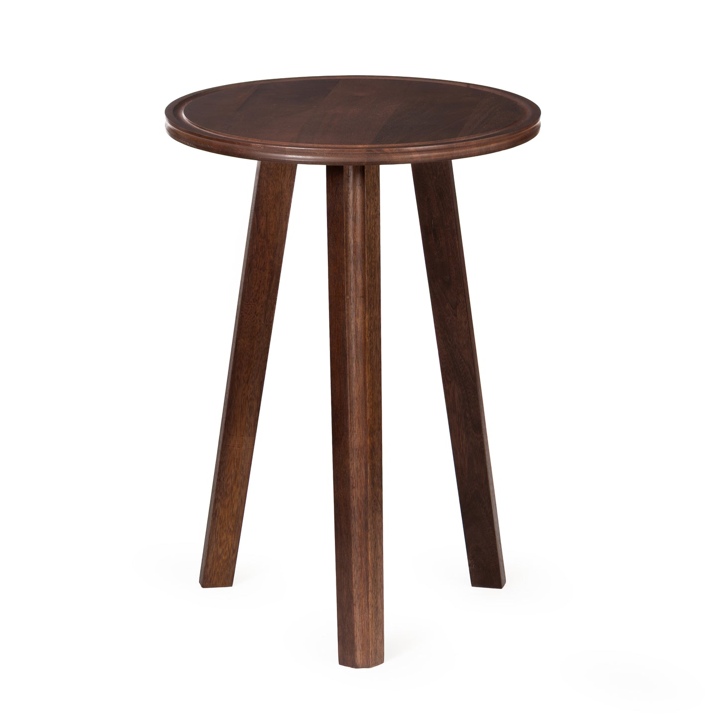 Ivory Solid Wood End Table - Espresso