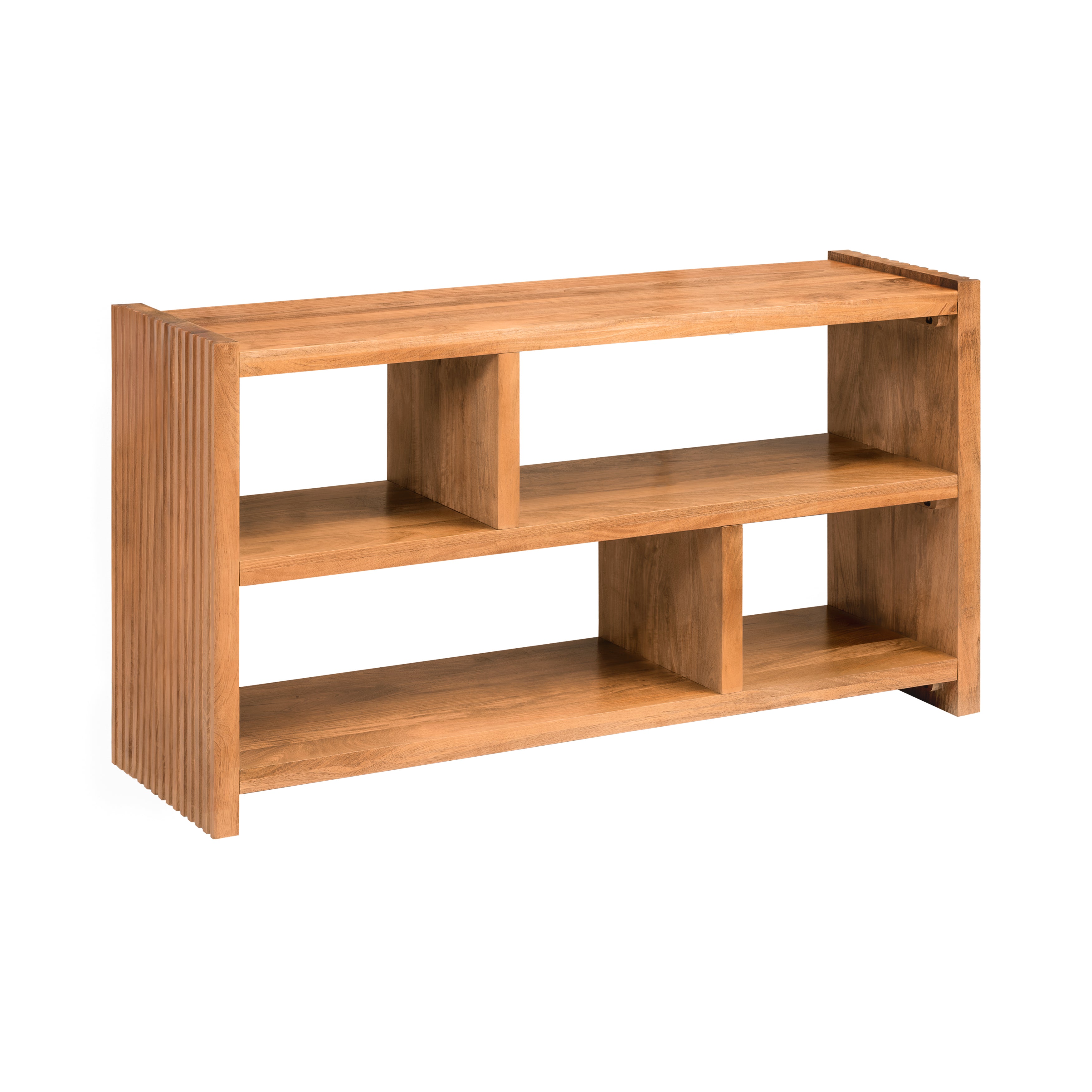 Marli Solid Mango Wood Media Unit - Mid Tone Honey