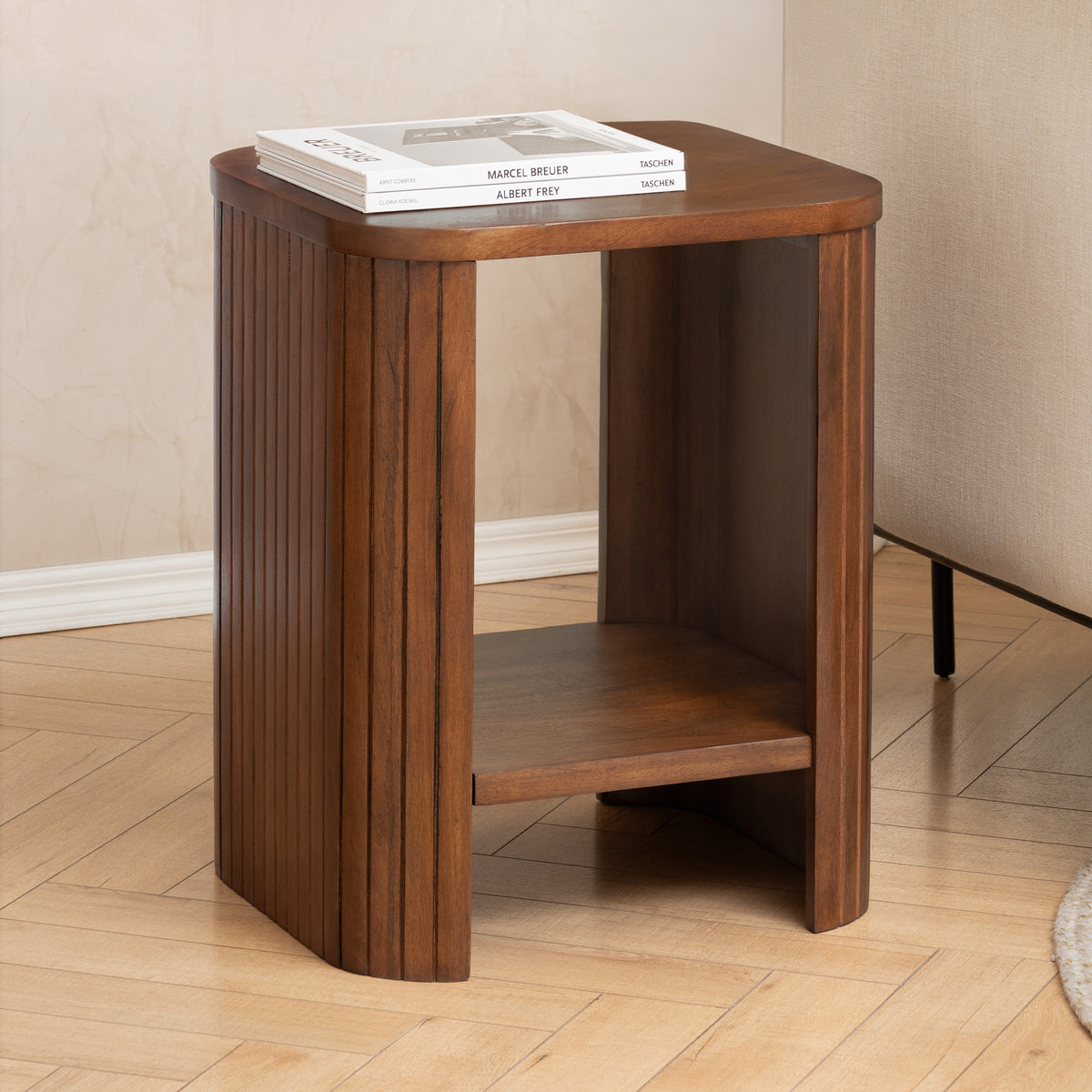 Warwick Solid Wood End Table - Walnut