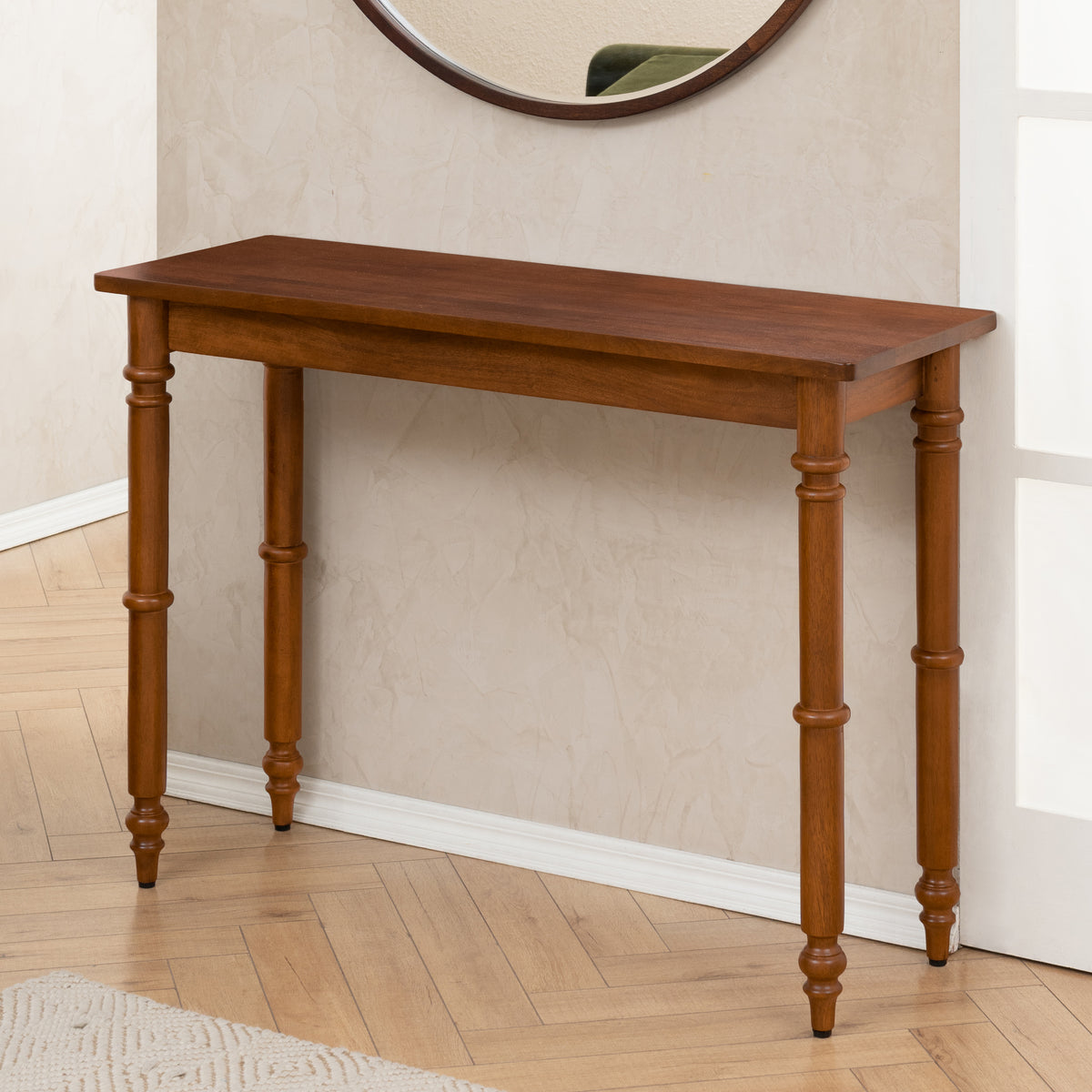 Rhonda Solid Wood Console Table - Walnut