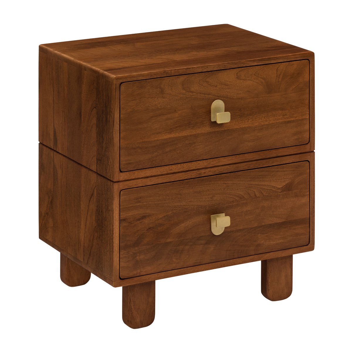 Layla Solid Wood Nightstand - Walnut