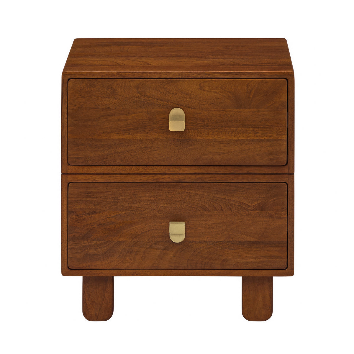 Layla Solid Wood Nightstand - Walnut