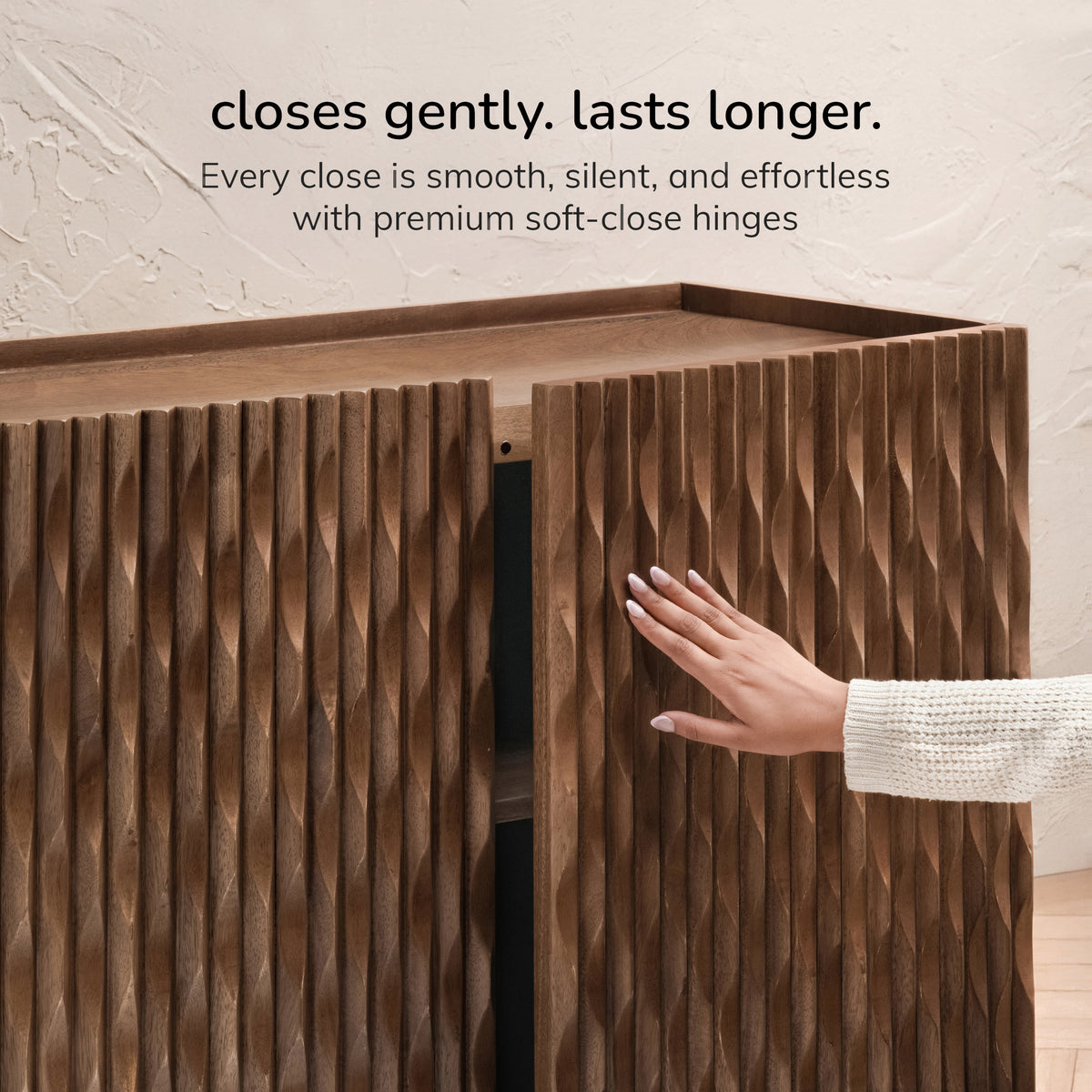 Romana Solid Wood Accent Cabinet - Belgian Wheat