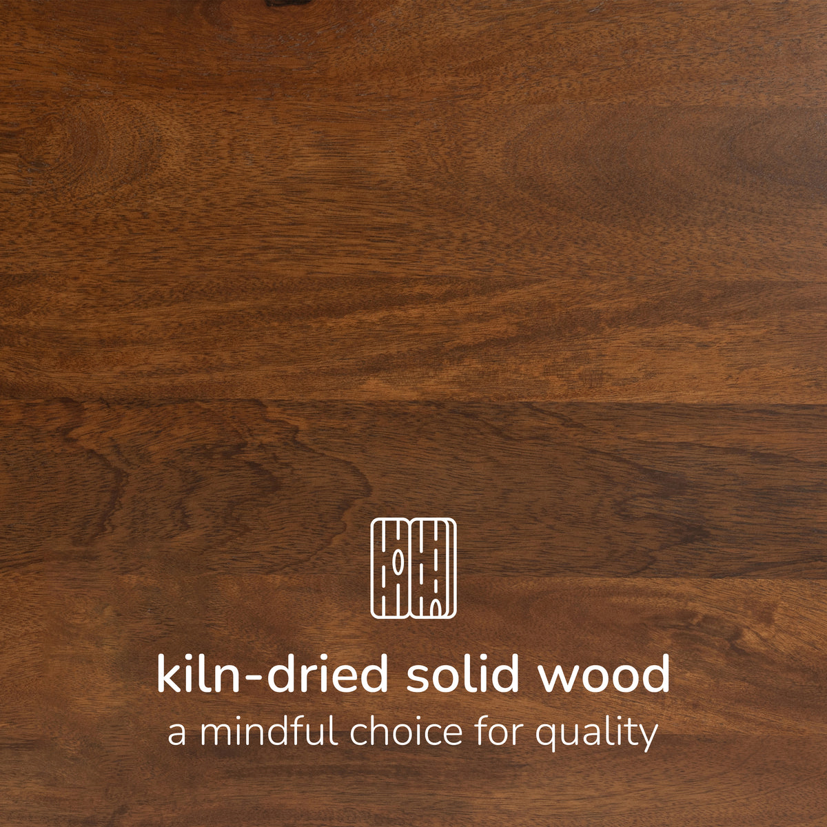 Ethel Solid Mango Wood End Table - Walnut