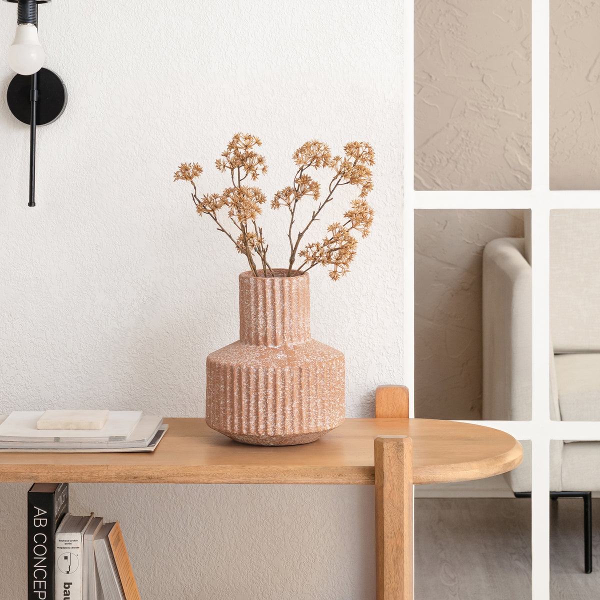 Ashley Vase Ecomix - Light Sienna