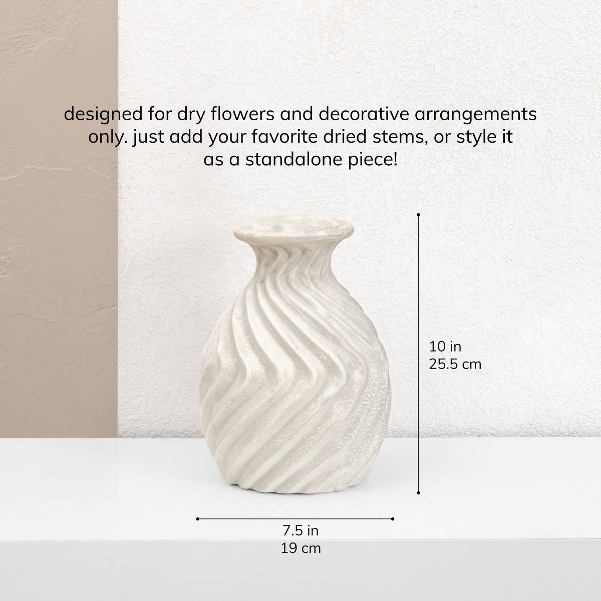 Epsom Vase Ecomix - White