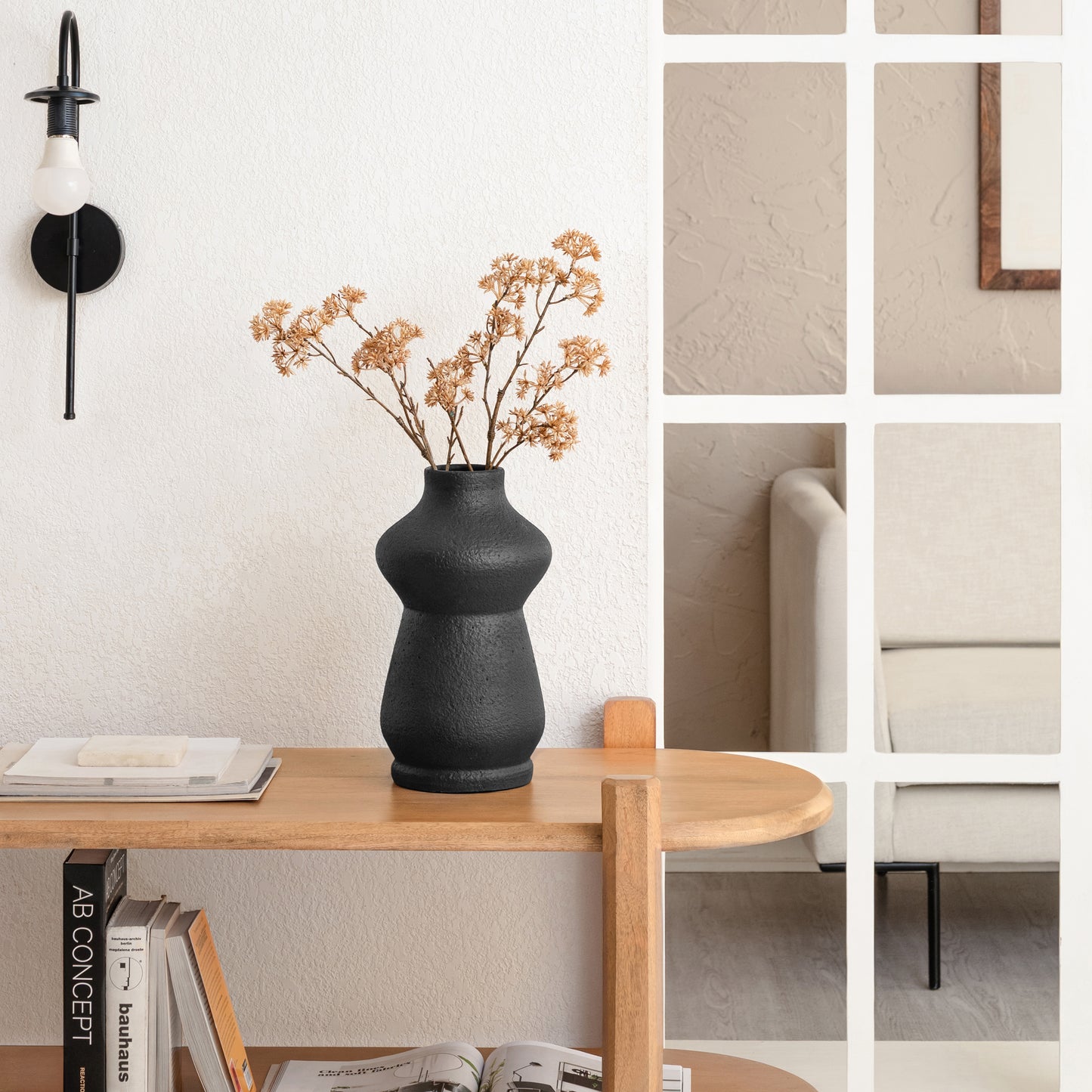 Belmont Terracotta Vase - Black
