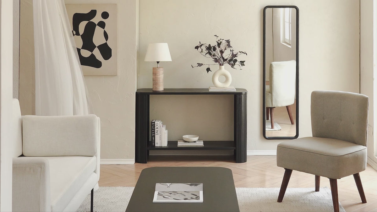 Warwick Solid Wood Console Table - Black.