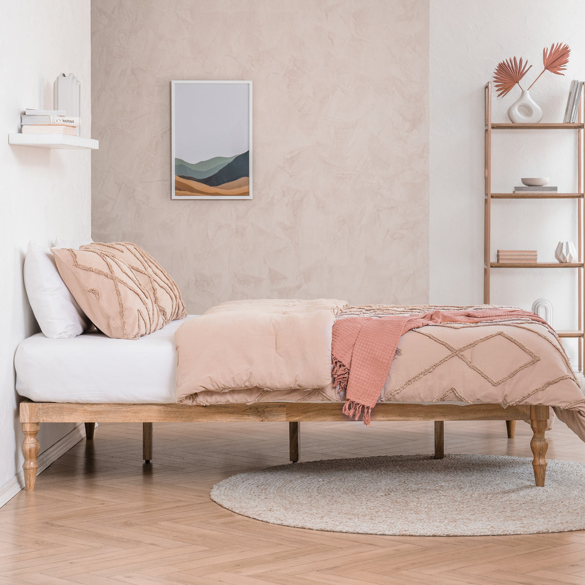 Rhonda Platform Bed - Natural