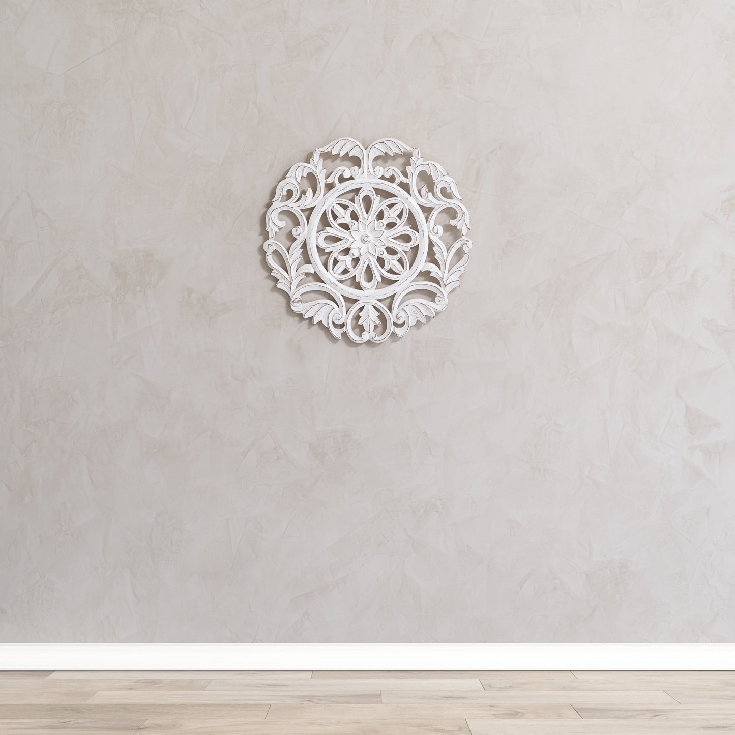 Lassi White Wall Medallion