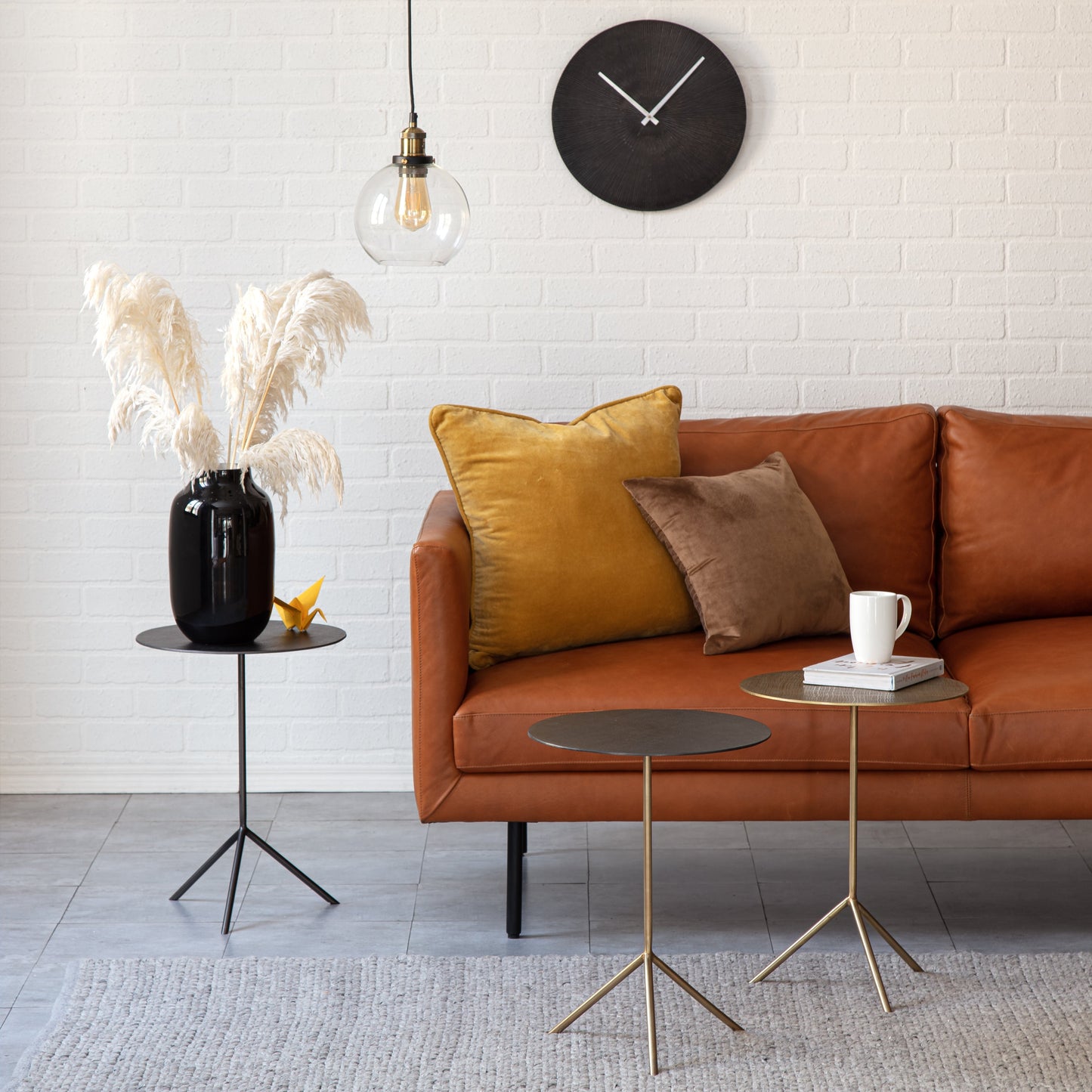 Noelle End Small Table - Black Top