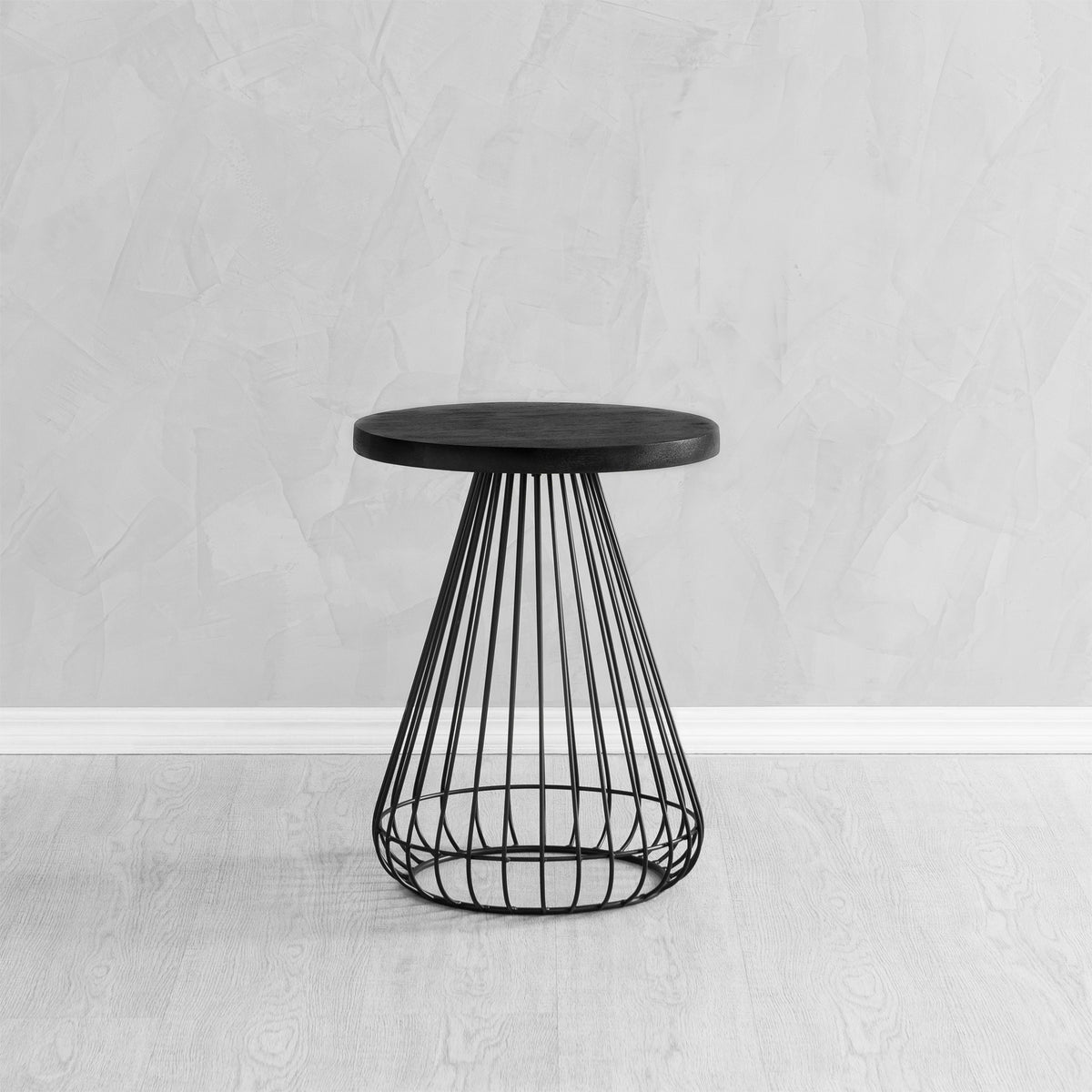 Melody End Table - Black Base - Black